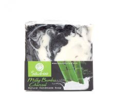 Ručně vyráběné mýdlo z rostlinných produktů - aroma MLÉČNÝ BAMBUS S DŘEVĚNÝM UHLÍM 100 g  TD0045  002