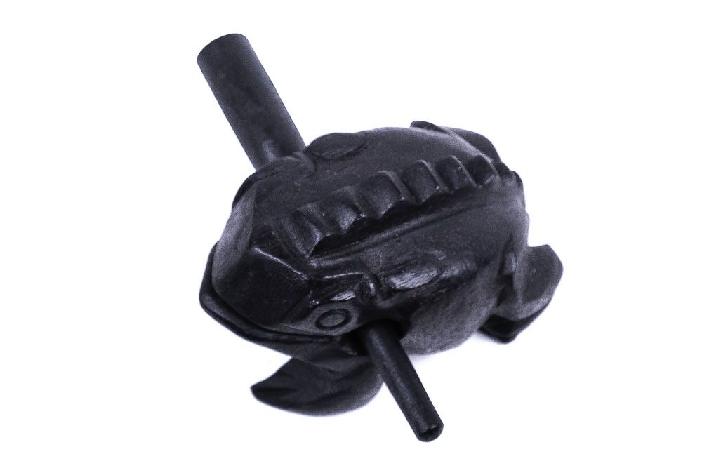 Dřevěná hudební žába 12 cm černá TD0052-002
