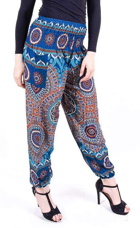 Turecké kalhoty sultánky FLOW viskóza Thajsko TT0043-01-032