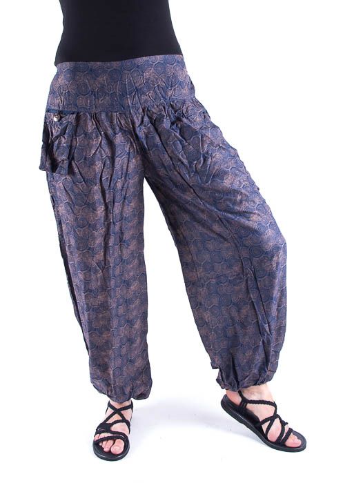 Kalhoty turecké harémové ORIGIN (BLEACH PRINT) TT0043 203