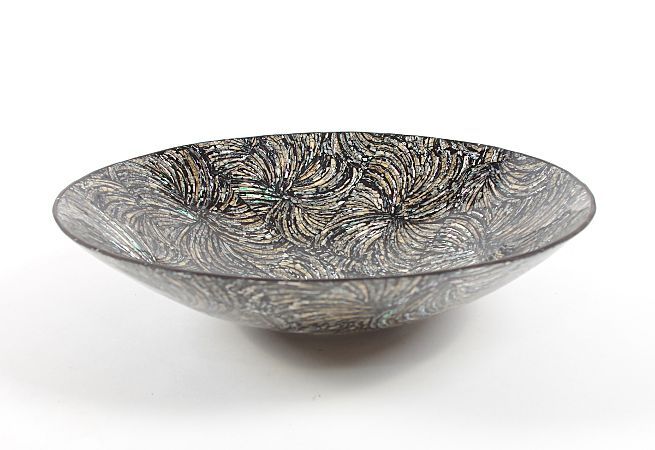 Dekorativní talíř vykládaný perletí v resinu (obě strany) - ID1606506-02