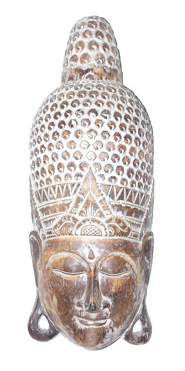 Maska Buddha 80 cm - nástěnná bytová dekorace, dřevořezba Indonésie - ID1605802