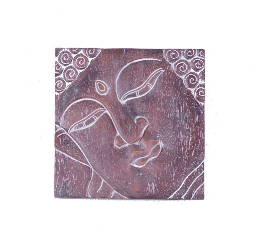 Nástěnná dekorace - panel - Buddha vyřezávaná 30 x 30 cm - ID1608207-02