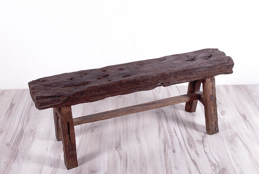 Rustikální stolička (lavička) z recyklovaného dřeva - ID1607804