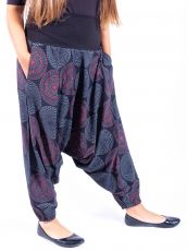 Kalhoty turecké ALIBABA, ruční potisk Nepál - NT0096-11-004 KENAVI