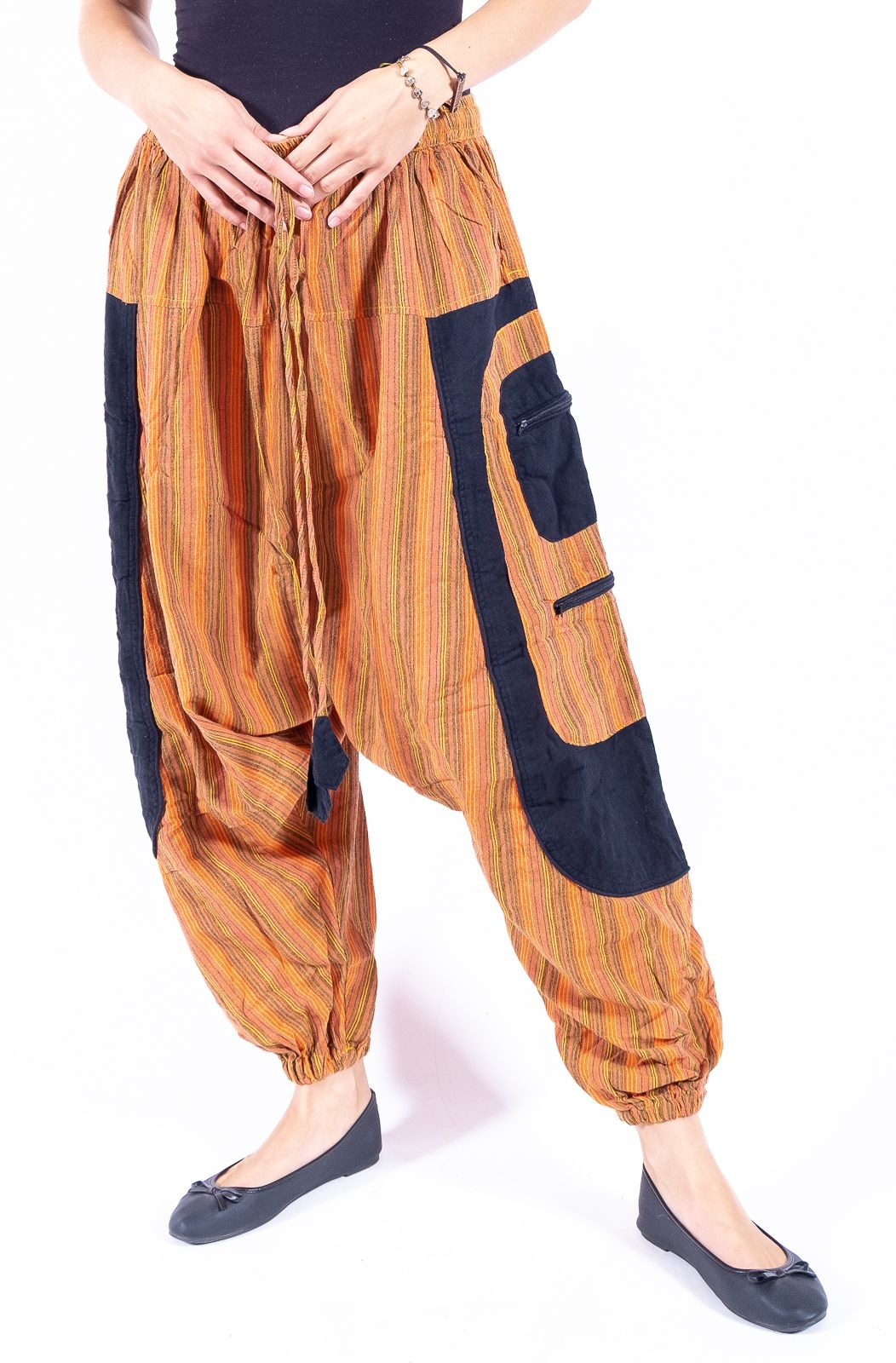 UNISEX turecké kalhoty RAMA z Nepálu z lehčího materiálu - NT0053-28B-010 KENAVI