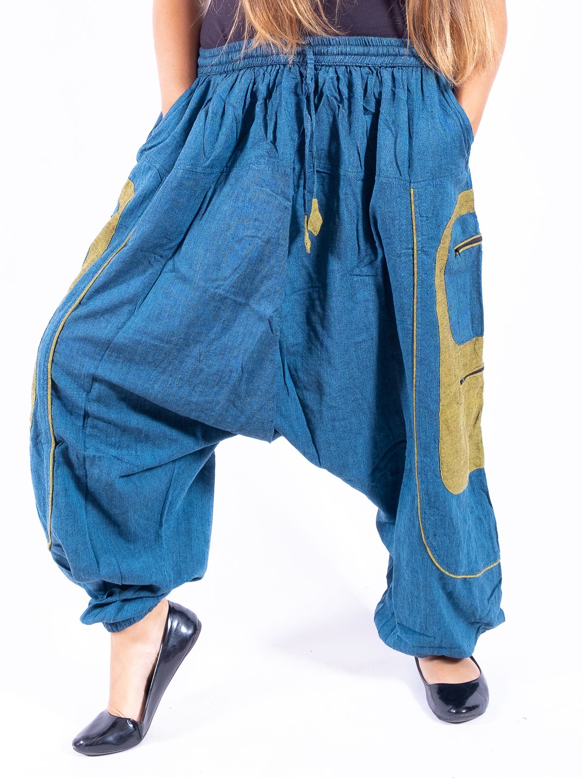 UNISEX turecké kalhoty RAMA z Nepálu z lehčího materiálu - NT0053-28B-007 KENAVI