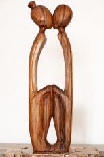 Socha DVA abstrakt, 102 cm, dřevo Indonésie  ID1605110