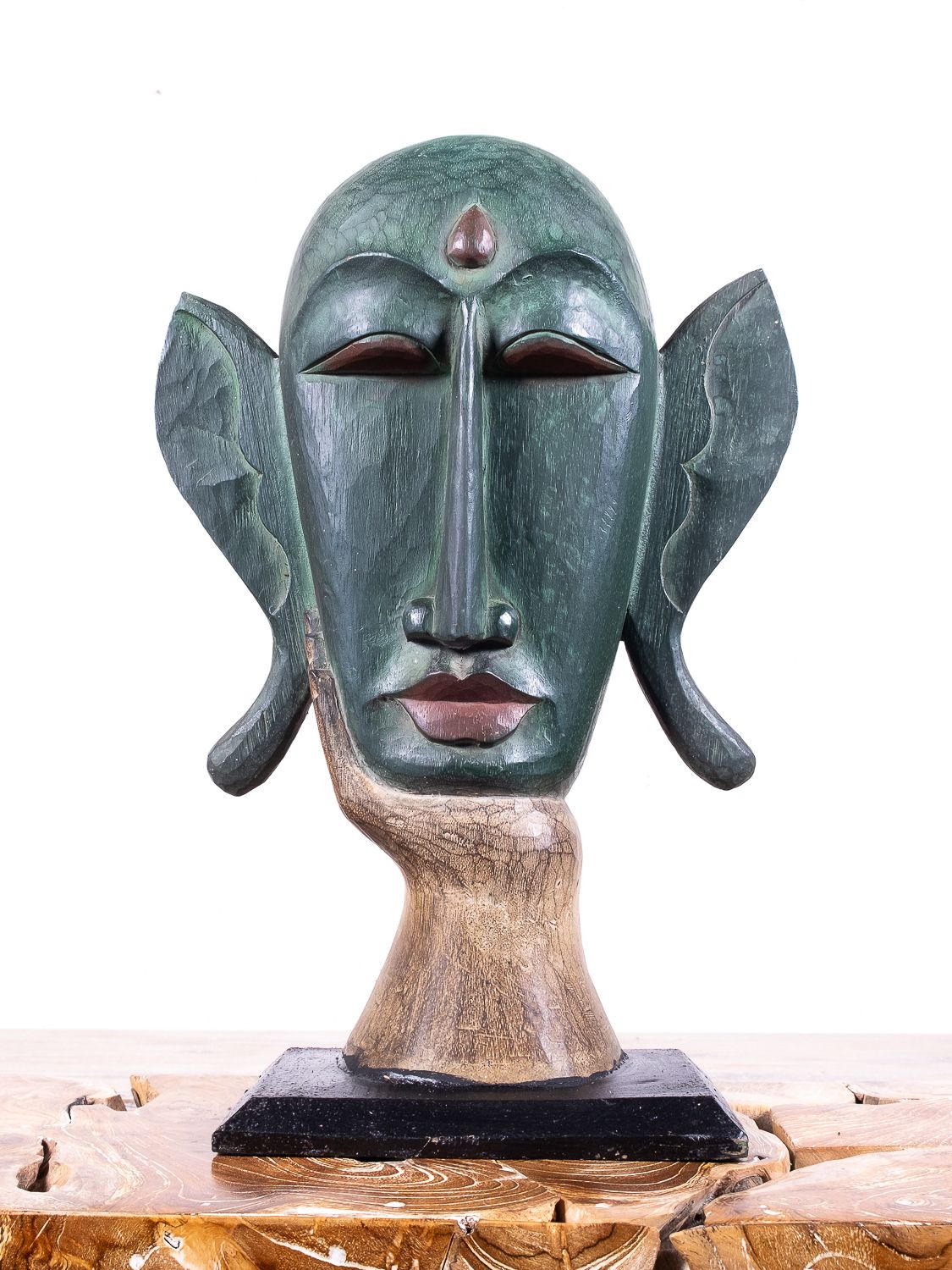 Busta - maska - bytová dekorace, dřevořezba Indonésie - ID1702615