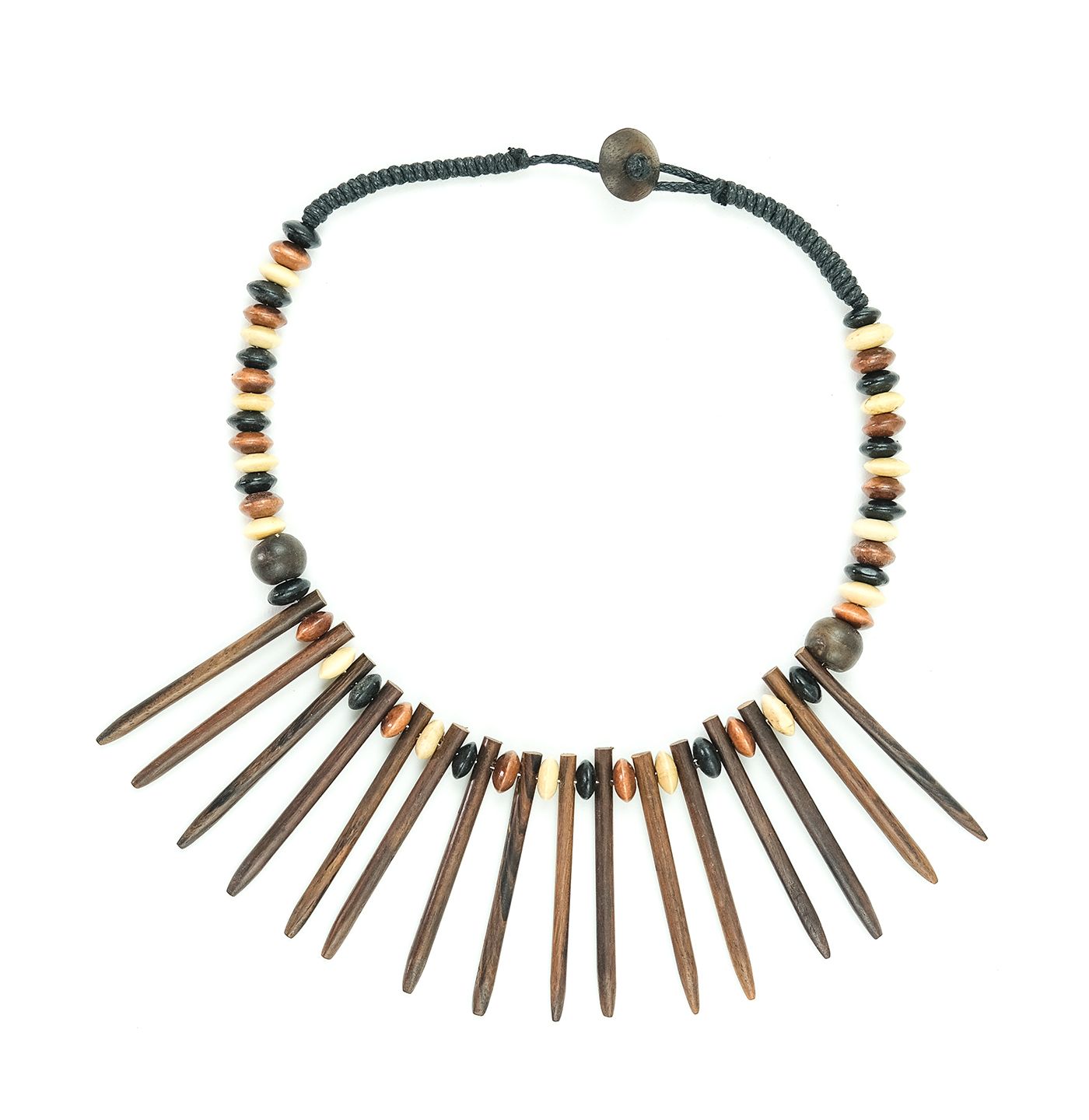 Dřevěný náhrdelník s přívěškem ze dřeva SONO - IS0003-012