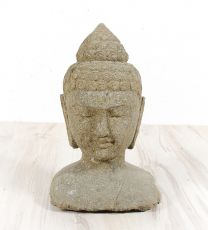 Buddha - hlava - busta sopečný kámen 33 cm - ID17300003