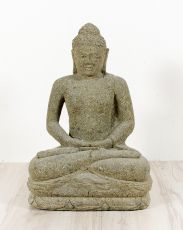 Buddha socha sopečný kámen 50 cm - ID17300001