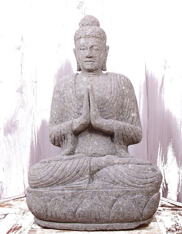 Buddha socha sopečný kámen 64 cm - ID17300002
