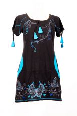 Dámské šaty -  tunika BUTTERFLY GARDEN 1, 100% bavlna, ruční práce Nepál  NT0097  04  006 | Velikost L