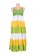Dlouhé letní dámské šaty s úpletem nahoře  TT0125-007