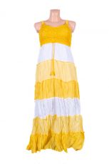 Dlouhé letní dámské šaty s úpletem nahoře  TT0125-008