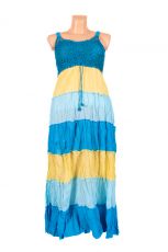Dlouhé letní dámské šaty s úpletem nahoře - TT0125-009
