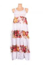 Dlouhé letní dámské šaty s úpletem nahoře  TT0125-010