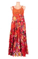 Dlouhé letní dámské šaty s úpletem nahoře  TT0125-014