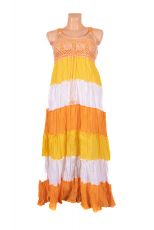 Dlouhé letní dámské šaty s úpletem nahoře  TT0125-0023