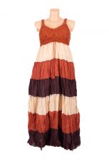 Dlouhé letní dámské šaty s úpletem nahoře  TT0125-005