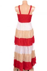 Dlouhé letní dámské šaty s úpletem nahoře - TT0125-004