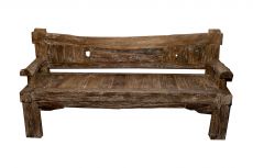Masivní originální lavice z recyklovaného dřeva UBUD 3  - Indonésie - ID1700003