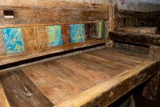 Masivní originální lavice z recyklovaného dřeva UBUD 4 - Indonésie - ID1700004