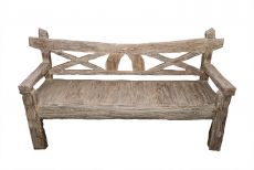 Masivní originální lavice z recyklovaného dřeva UBUD 1  - Indonésie - ID1700001