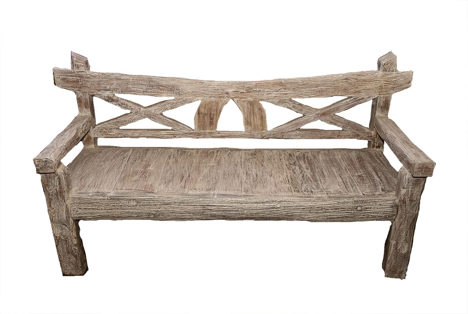 Masivní originální lavice z recyklovaného dřeva UBUD 1 - Indonésie - ID1700001