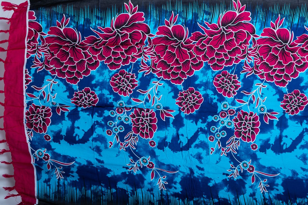 Sarong - plážový šátek (pareo) - viskóza block print Indonésie IT0001-01-267