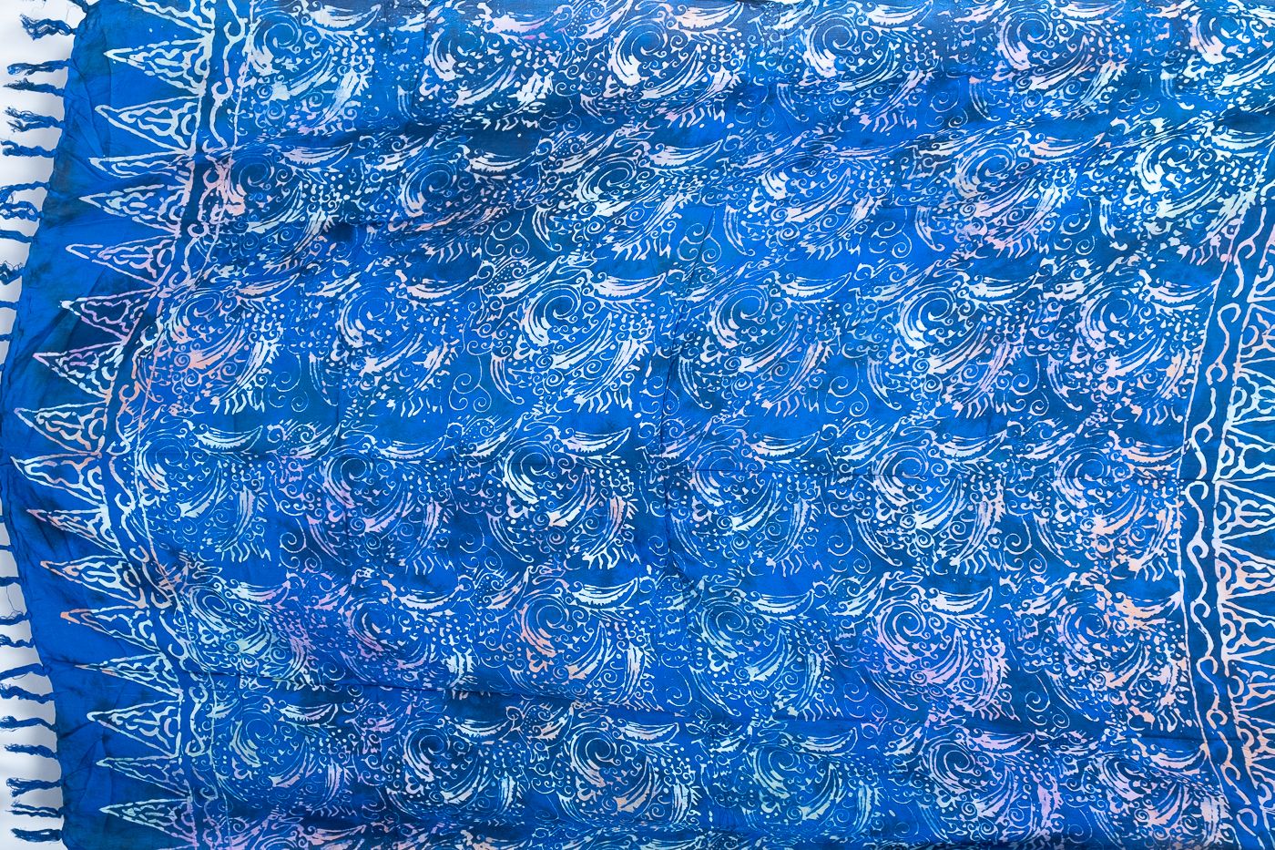 Sarong - plážový šátek (pareo) - viskóza block print Indonésie IT0001-01-380