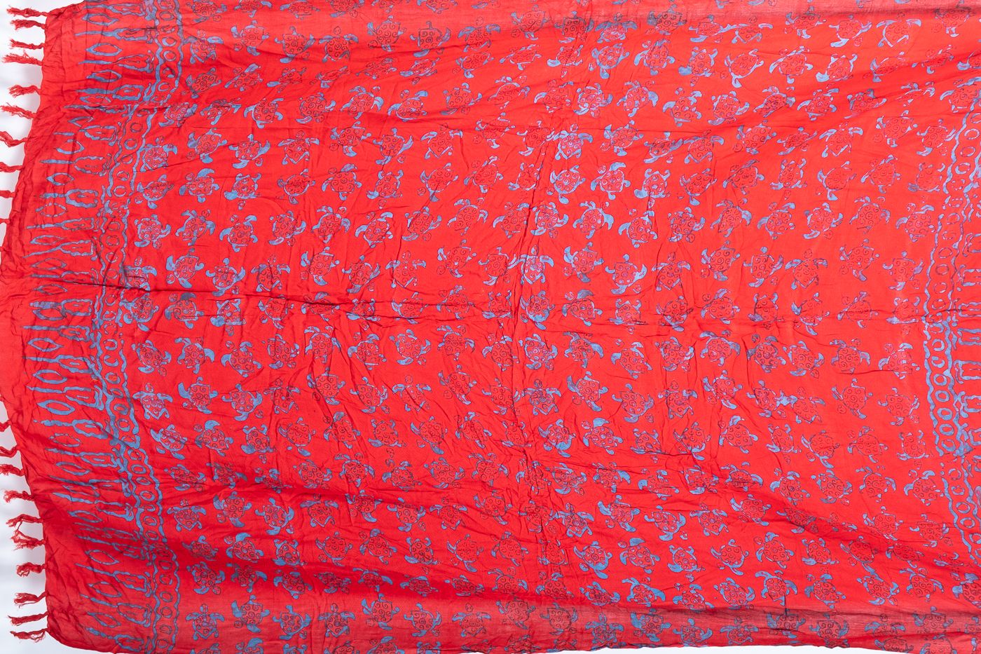 Sarong - plážový šátek (pareo) - viskóza block print Indonésie IT0001-01-383