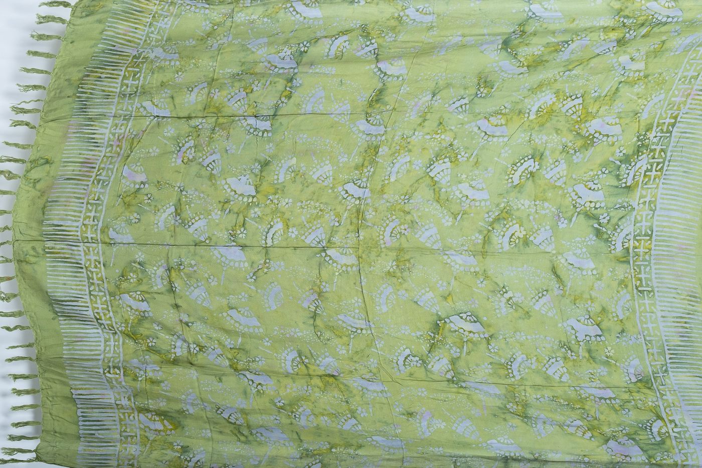 Sarong - plážový šátek (pareo) - viskóza block print Indonésie IT0001-01-389
