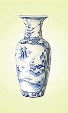 Keramická váza malovaná 47 cm