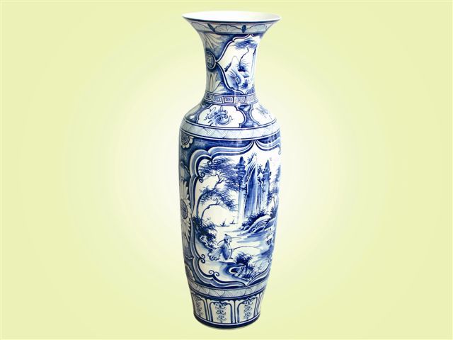 Keramická váza malovaná 80 cm