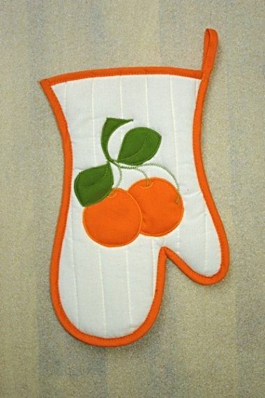 Kuchyňská rukavice pomeranč