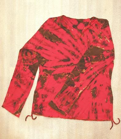 Tričko dámské dlouhý rukáv batika