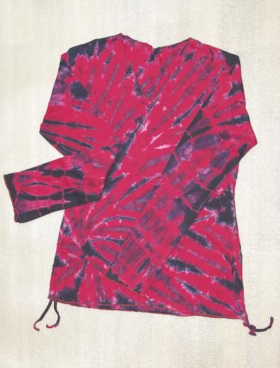Tričko dámské dlouhý rukáv batika