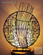 Lampa (stínítko) z přírodních materiálů, ruční výroba