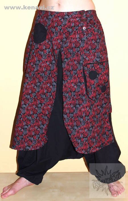 Kalhoty ASTANA bavlna, manufakturní potisk